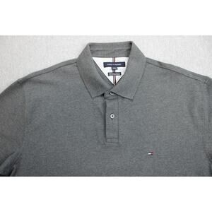 Tommy Hilfiger Polo Mens XL Gray Regular Fit Stretch Cotton Blend